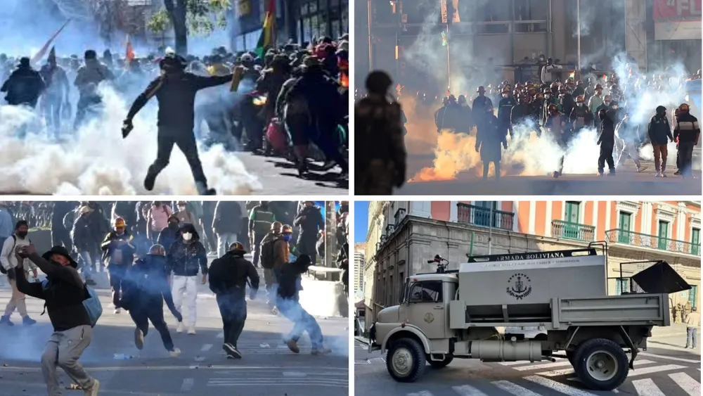Represión en Bolivia. 