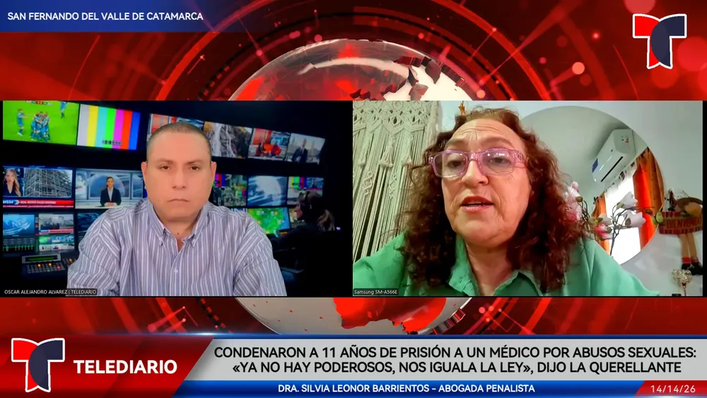 Silvia Leonor Barrientos en TELEDIARIO Argentina.