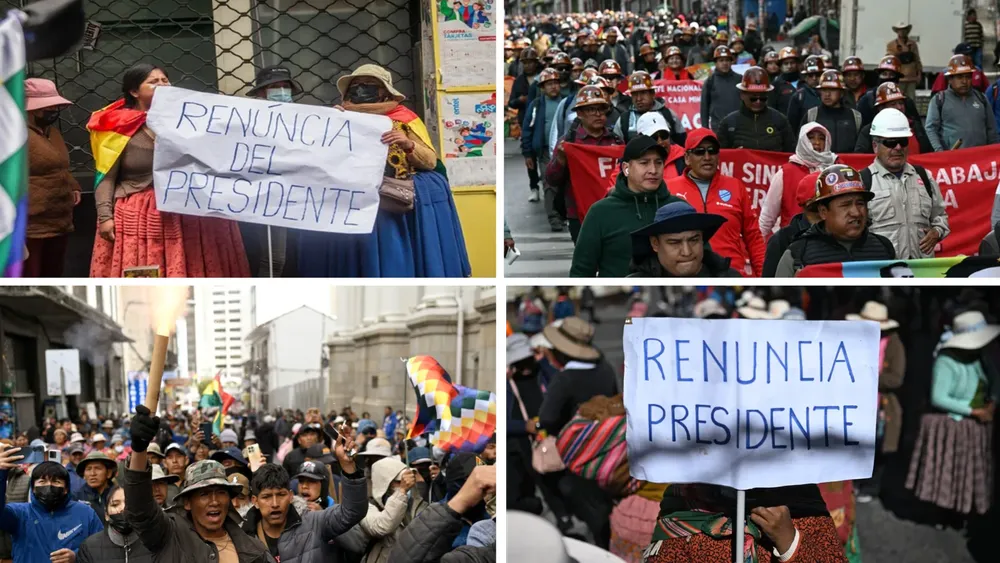  Marchas y protestas contra el Gobierno de Rodrigo Paz de Bolivia. 