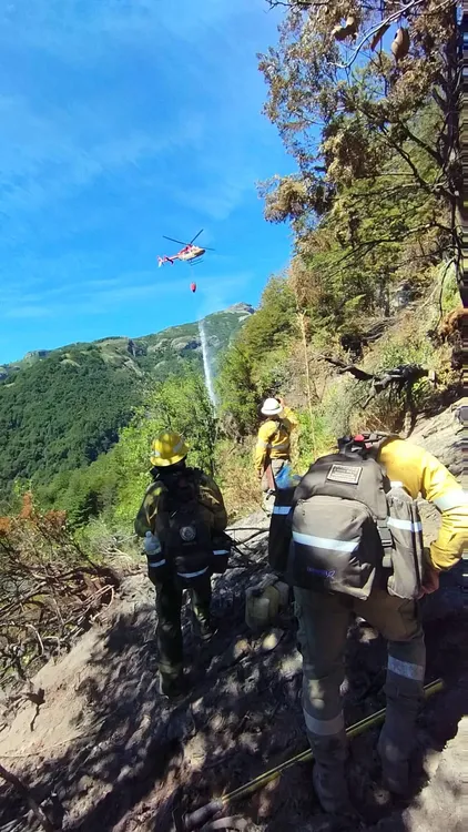 Brigadistas de Catamarca en la Patagonia. 