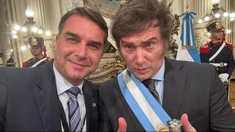 Flávio Nantes Bolsonaro y Javier Gerardo Milei.