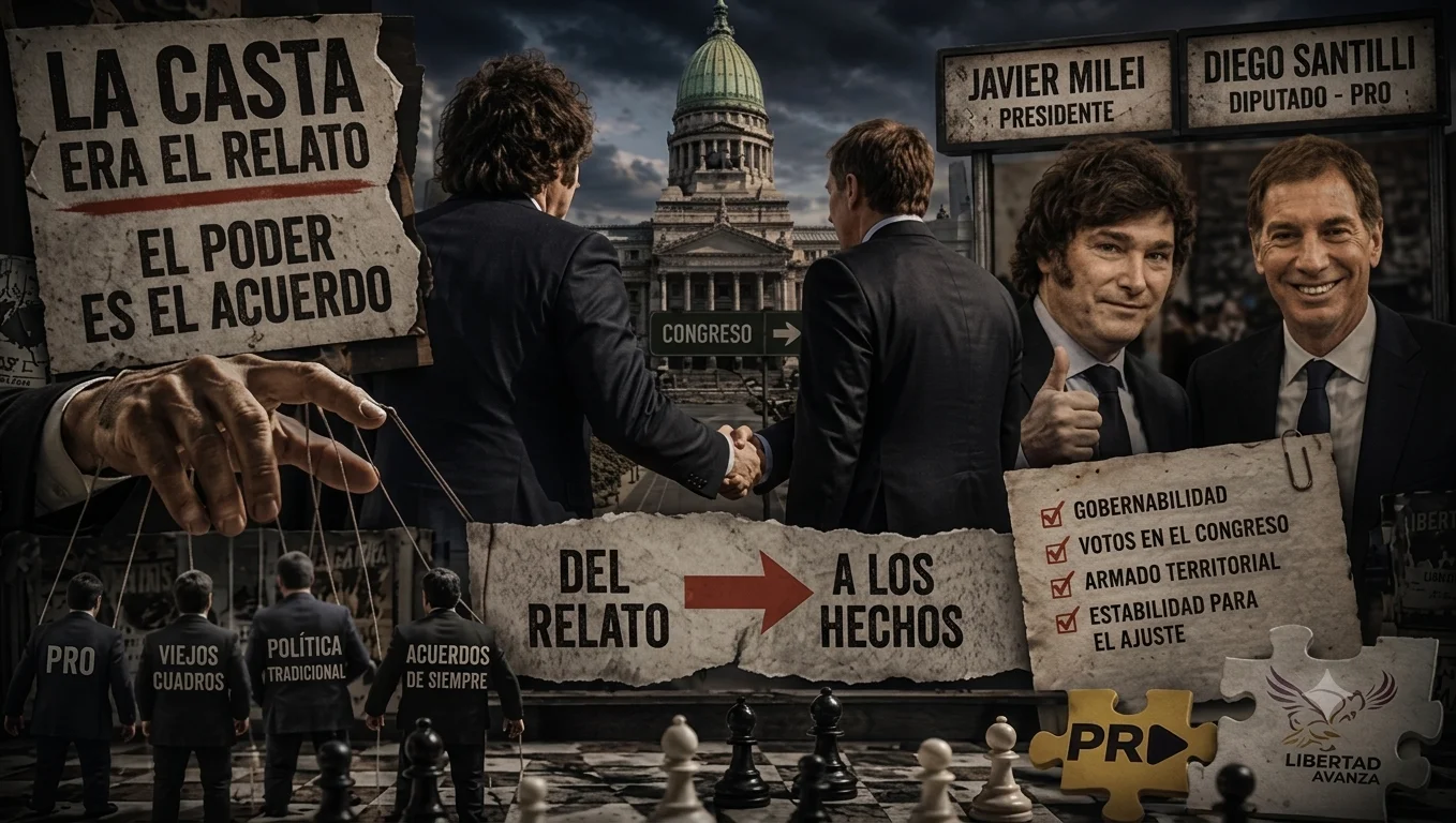 Javier Gerardo Milei y Diego César Santilli.