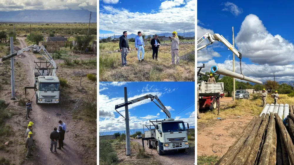 Obra de infraestructura eléctrica en Tinogasta.