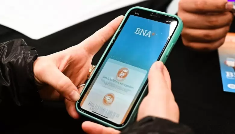 Esatafas en la app del BNA+.