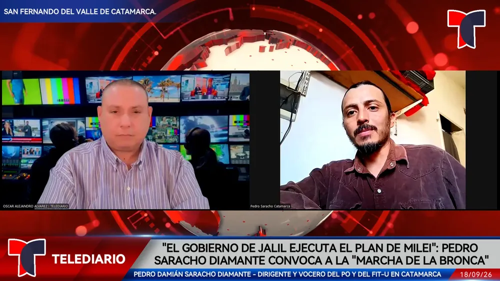 Pedro Damián Saracho Diamante en TELEDIARIO Argentina.