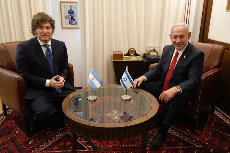 Javier Gerardo Milei y Benjamín Netanyahu.