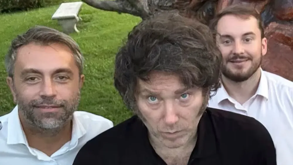Federico Furiase, Javier Gerardo Milei y Felipe Nuñez. 